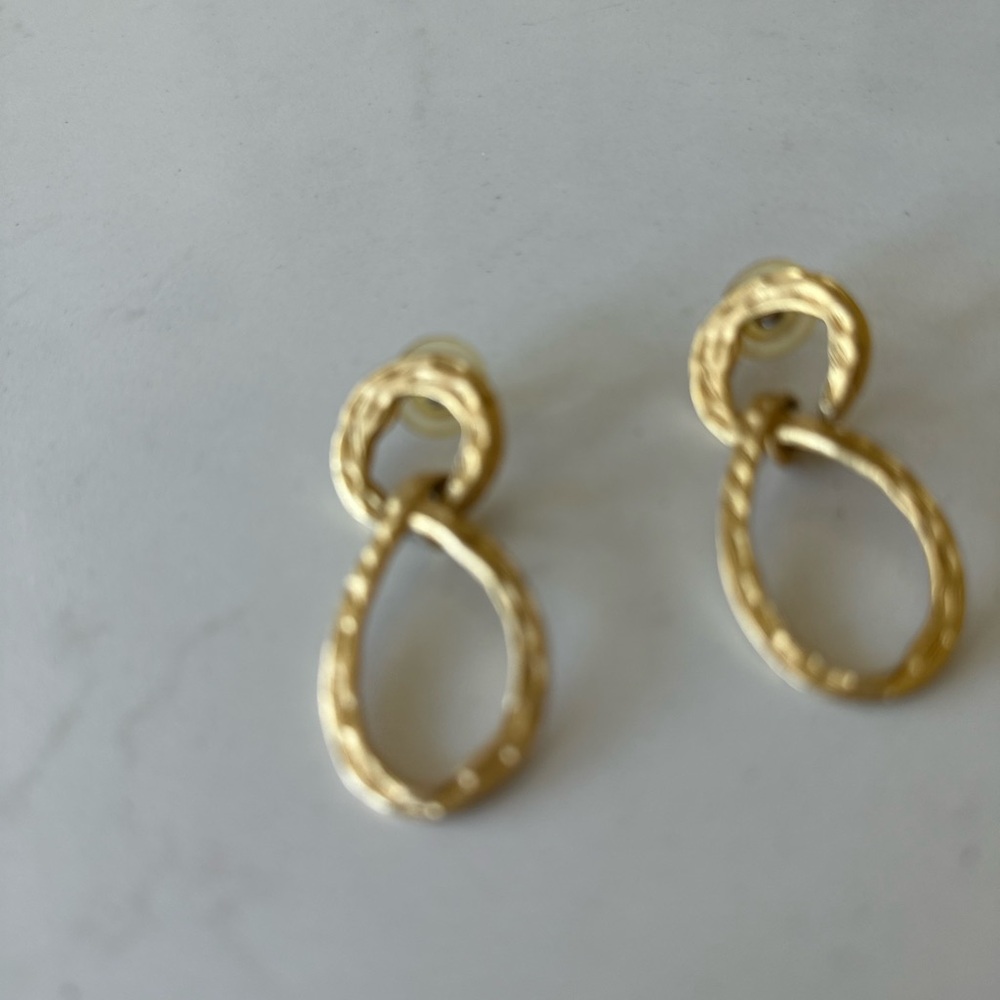 Elegant Gold-Tone Loop Earrings